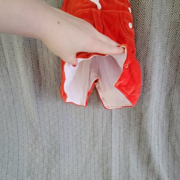 Rare Vintage Mother’s Touch Red & White Baby Jumper Overalls 3-6 Months - Picture 2 of 13